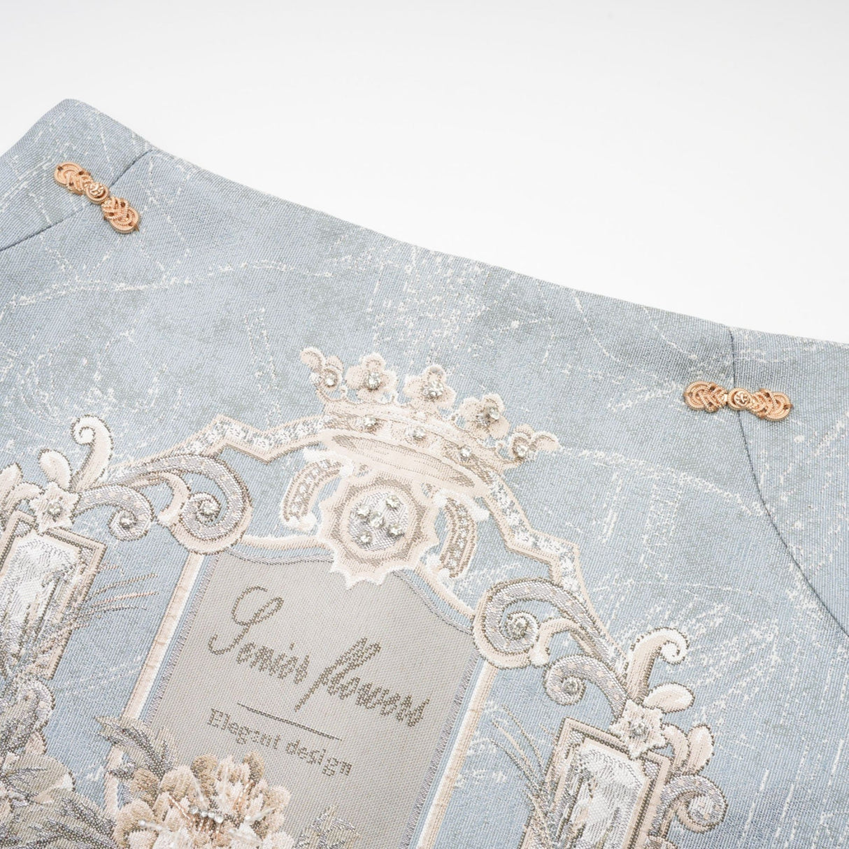 Aliénor blue embroidered mini skirt