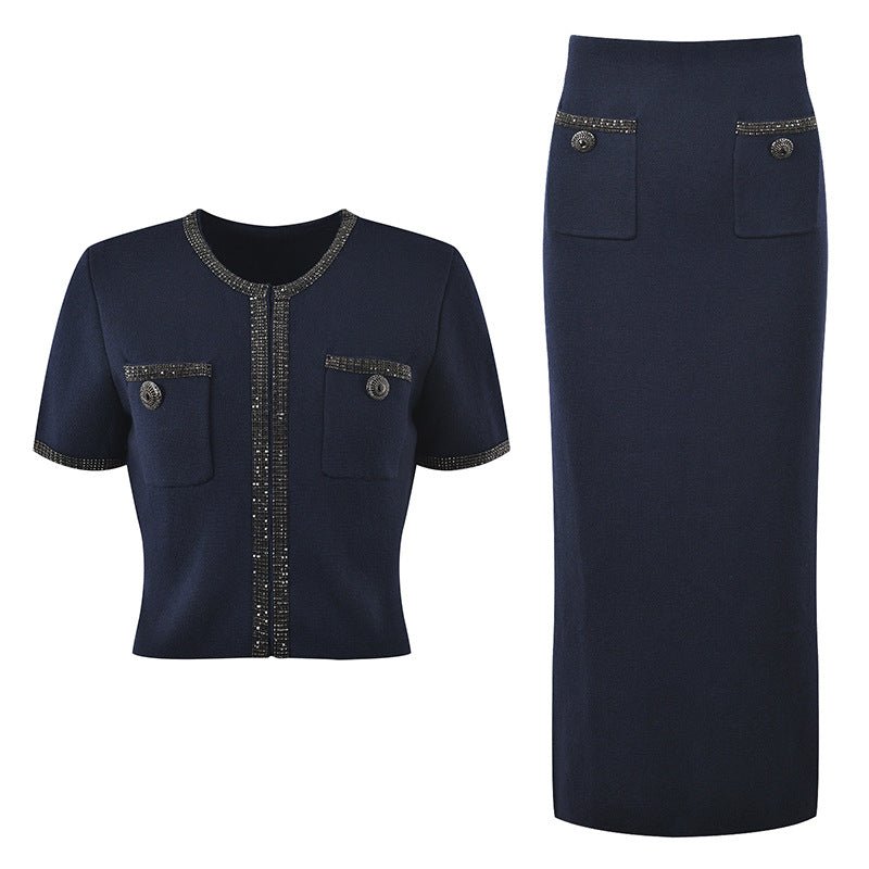 Alina Top & Skirt Set - Tailored Silhouette - Classic Suit Design - Structured Fit - Versatile Styling