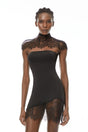 Alvaro Black Lace Shawl  Dress Set