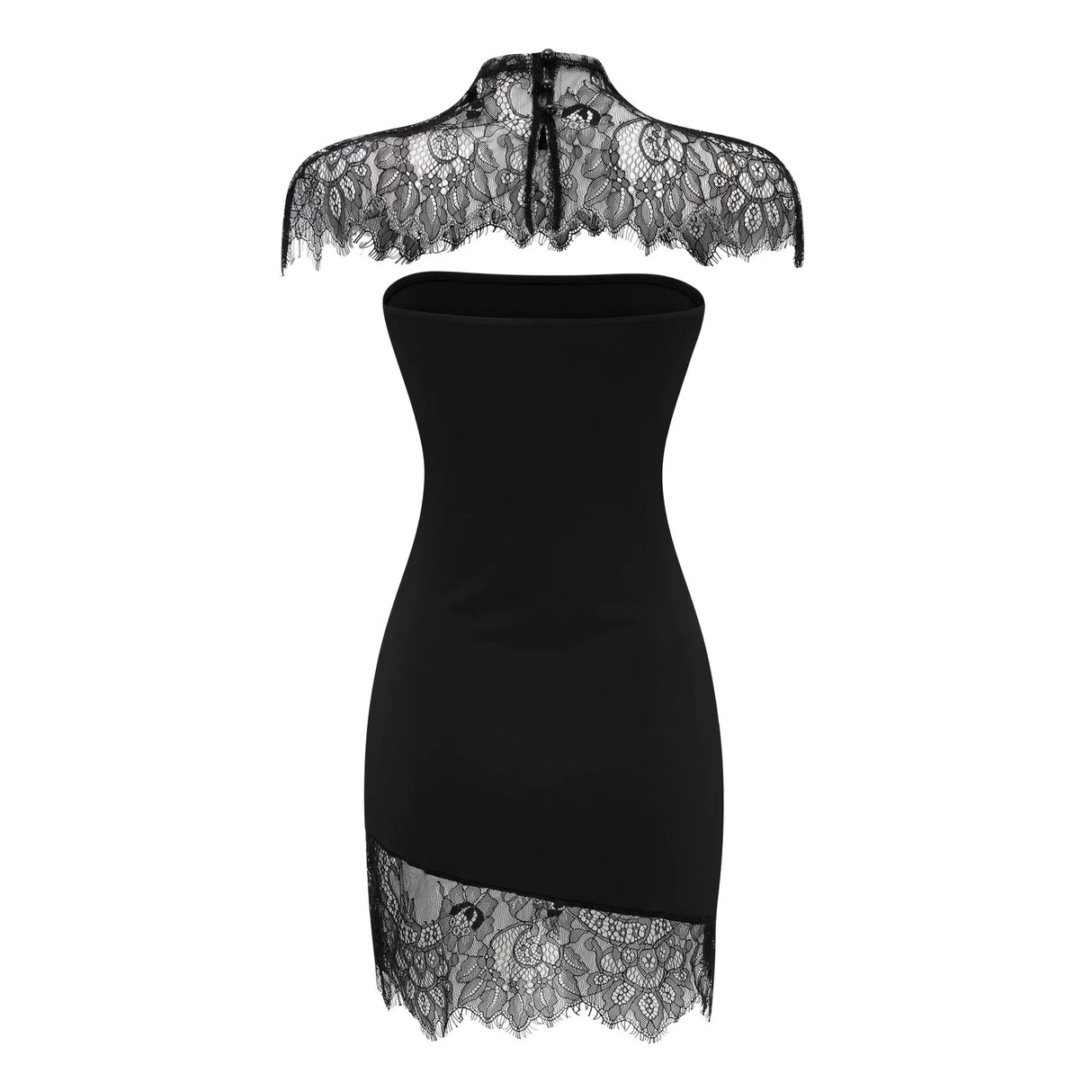Alvaro Black Lace Shawl  Dress Set