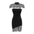 Alvaro Black Lace Shawl  Dress Set
