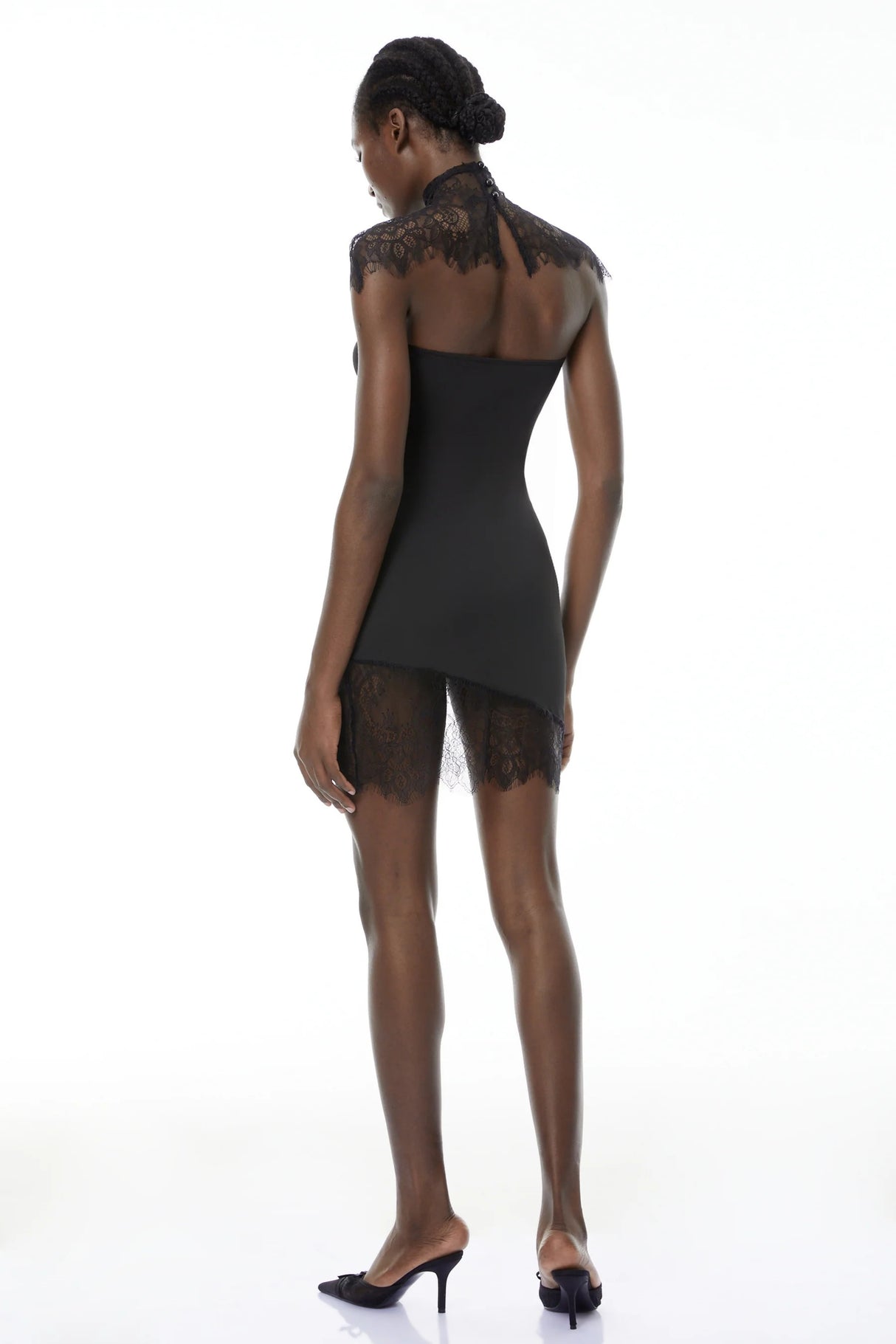 Alvaro Black Lace Shawl  Dress Set