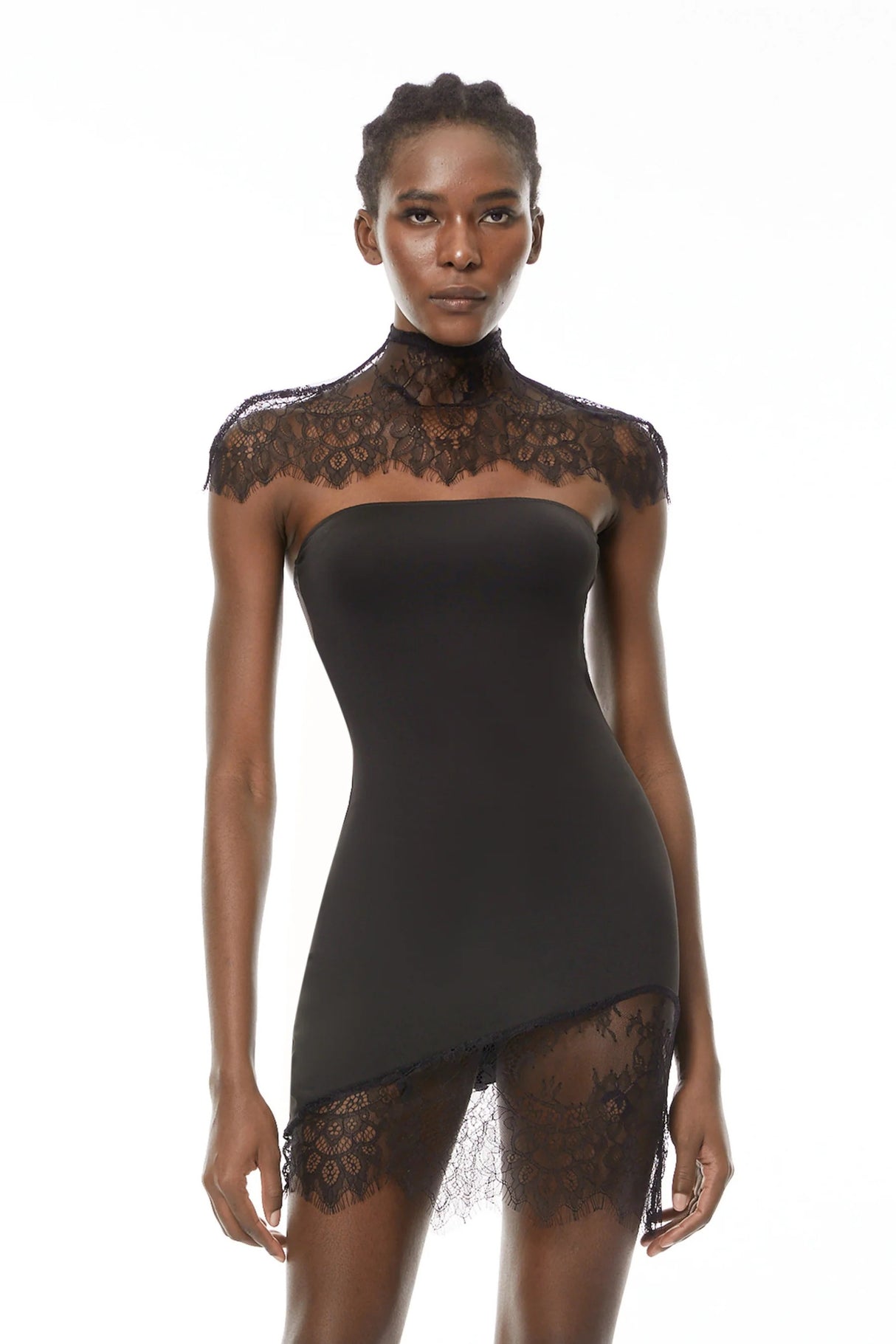 Alvaro Black Lace Shawl  Dress Set