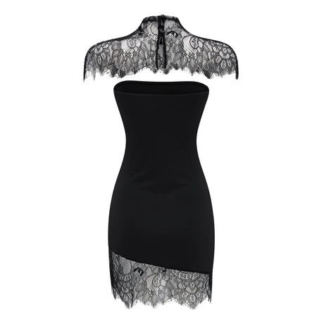 Alvaro Black Lace Shawl  Dress Set