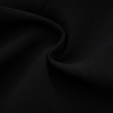 Alyson Long Sleeve Mini Dress - Shoulder Pads - Embossed Buttons - Fitted Silhouette - Rear Zip Fastening