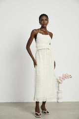 Alyssa pleated top  skirt matching set