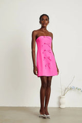 Amabile Jacket & Dress - V Neck - Bowknot Detailing - Press - Stud Buttons - Off the Shoulder