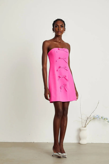 Amabile Jacket & Dress - V Neck - Bowknot Detailing - Press - Stud Buttons - Off the Shoulder