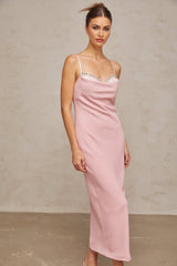 Amabile Midi Dress - Sweetheart Neckline - Corset Bodice - Ruched Detailing - Crystal Embellishments