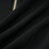 Amabile Top - Double - Breasted - halter neck - Embossed Gold Buttons - Viscose