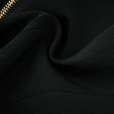 Amabile Top - Double - Breasted - halter neck - Embossed Gold Buttons - Viscose