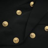 Amabile Top - Double - Breasted - halter neck - Embossed Gold Buttons - Viscose