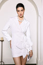 Amabile White Floral Blazer Dress