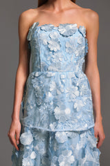 Amari Blue Lace Maxi Dress for Women