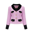 Amber Blazer & Skirt - V Neck Design - Front Button Embellishments - Cinched Waist - Rear Zip Fastening