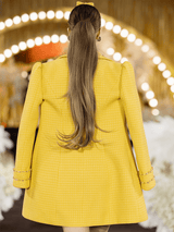 Ambrogina Coat - Fitted Silhouette - Mid - Thigh Length - Durable And Comfortable Fabric - Vibrant Tweed Design - Premium Quality - Modern Look