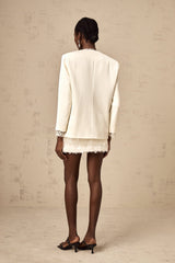 Amelia Blazer - Peak Lapels - Long Sleeves - Crystal Embellishment