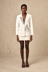 Amelia Blazer - Peak Lapels - Long Sleeves - Crystal Embellishment