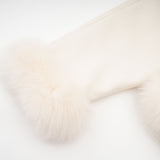 Amelia Coat - Lapel and Tied Neck - Raglan Sleeves - Padded Style - Cropped Length
