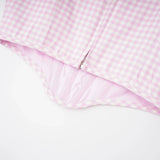 Amelia Virgin Wool Gingham Corset Top and Mini Skirt Set