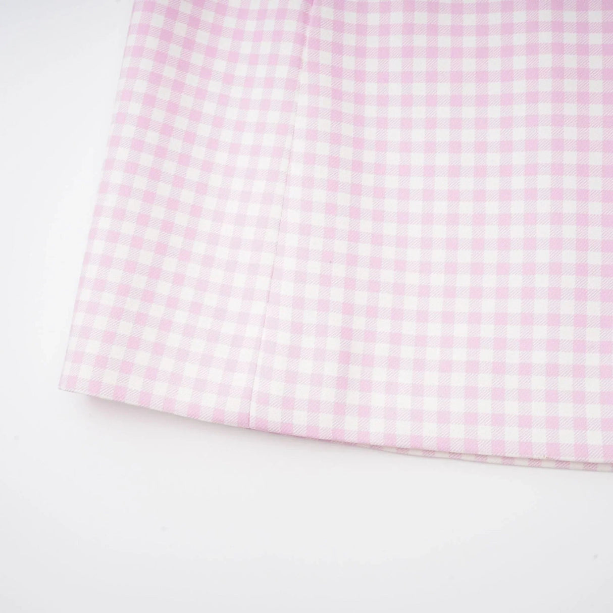 Amelia Virgin Wool Gingham Corset Top and Mini Skirt Set