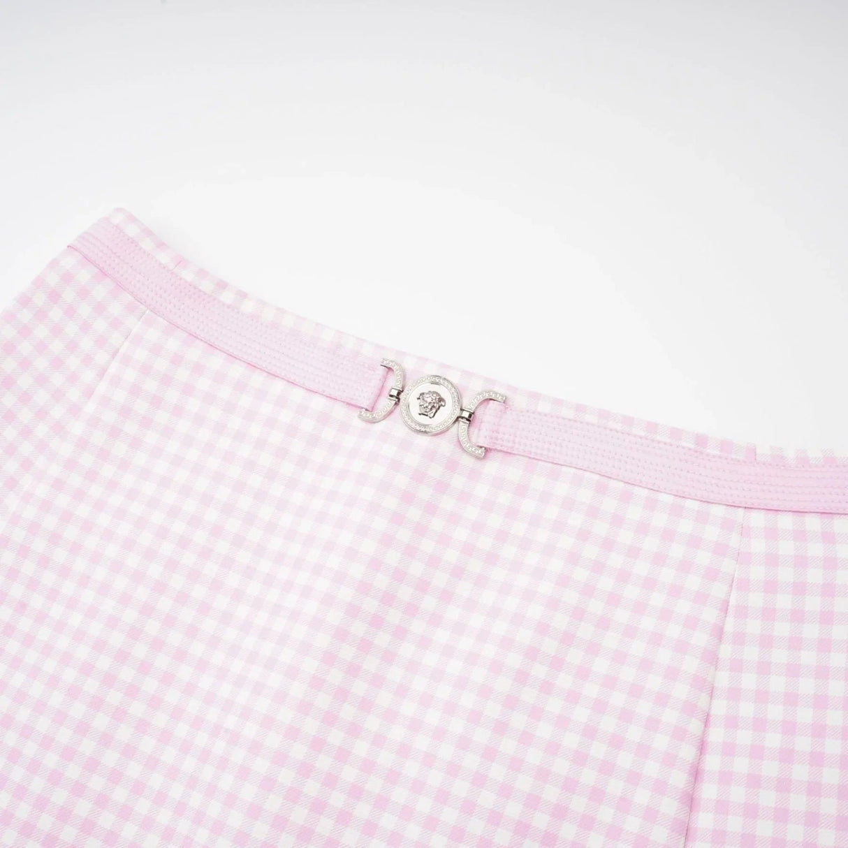 Amelia Virgin Wool Gingham Corset Top and Mini Skirt Set