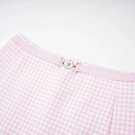 Amelia Virgin Wool Gingham Corset Top and Mini Skirt Set