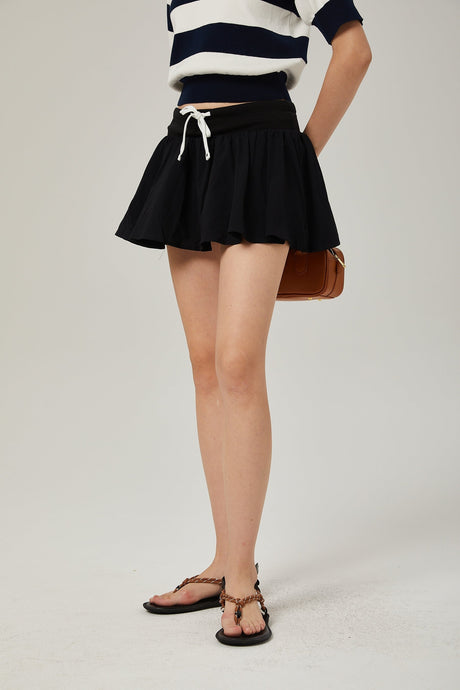 Amélie elasticwaistband pleated mini skirt