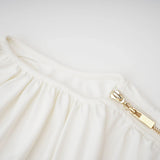 Amelina Maxi Dress - Off - The - Shoulder Design - Side Zip Fastening - Pleat Detailing - Side Slit Feature