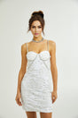 Amia embellished bustier mini dress