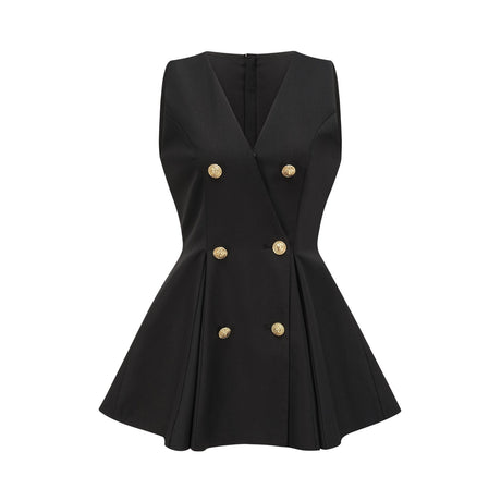 Amira doublebreasted flared mini dress