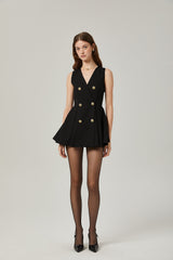 Amira doublebreasted flared mini dress