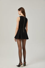 Amira doublebreasted flared mini dress