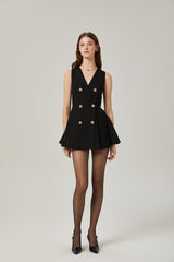 Amira doublebreasted flared mini dress