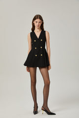 Amira doublebreasted flared mini dress