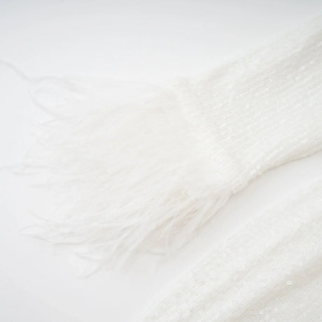 Amorata feathertrim embellished dress