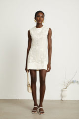 Amy Mini Dress – Jacquard – Netted Construction – Bead Embellishment
