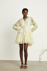 Anaël floralprint flared mini dress
