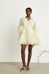 Anaël floralprint flared mini dress