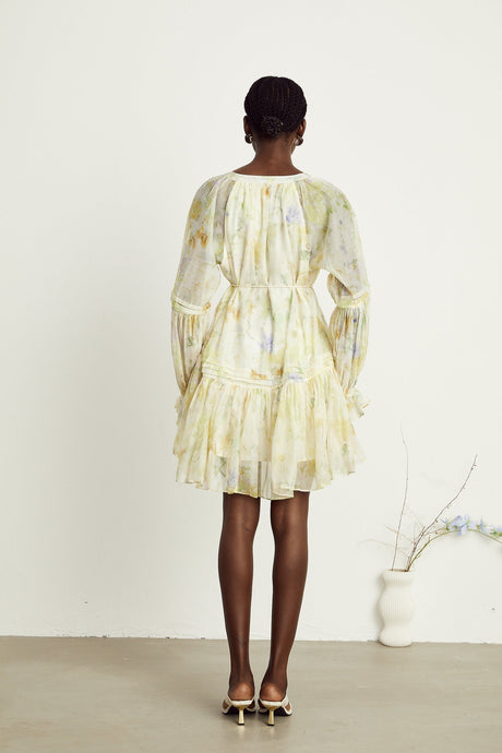Anaël floralprint flared mini dress
