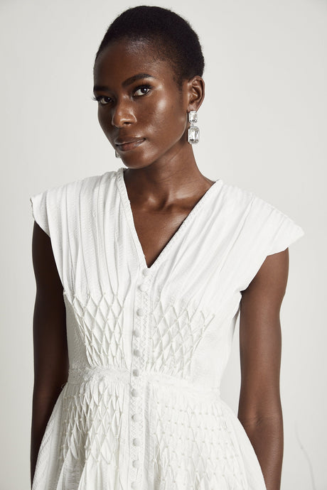 Anaïs cutout fauxpearl embellished mini dress