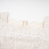 Anaïs fauxpearl embellished cutout midi dress