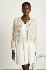 Anaïs neutrals sequinembellished tweed jacket