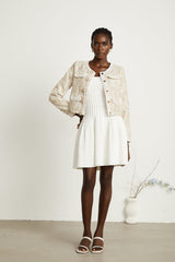 Anaïs neutrals sequinembellished tweed jacket