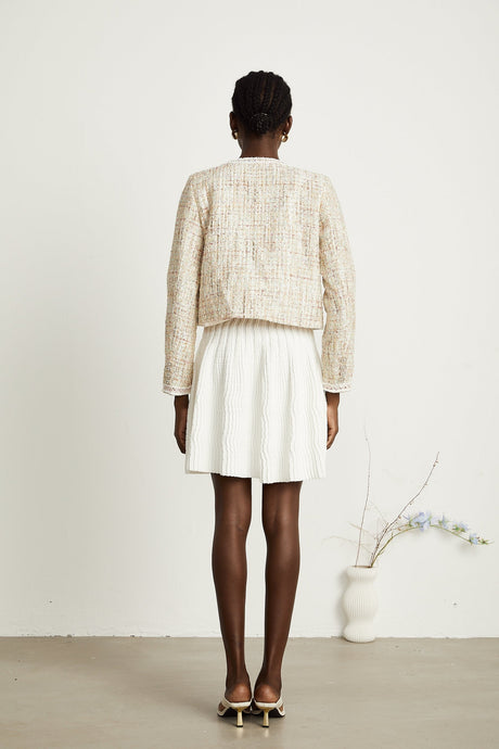 Anaïs neutrals sequinembellished tweed jacket