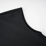 Andrea Black Keyhole Maxi Dress with High Thigh Slit