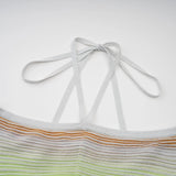 Andrea Maxi Dress Green Striped Glitter Halter - neck Open - back