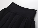 Angel Skirt - Flared Pleated Silhouette - High - Waisted Button Accents - Tailored Comfort - Decorative Buttons - Versatile Style