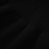 Angèle black offshoulder knitted mini dress