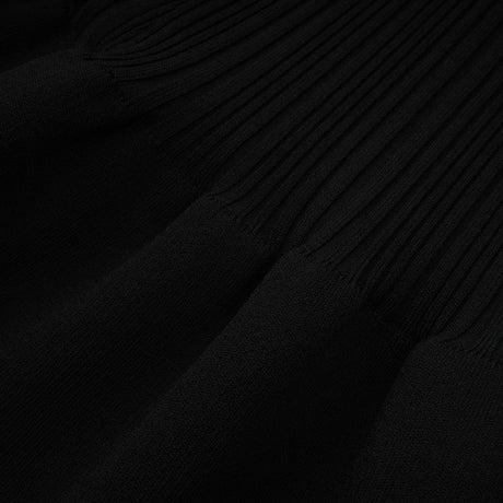 Angèle black offshoulder knitted mini dress